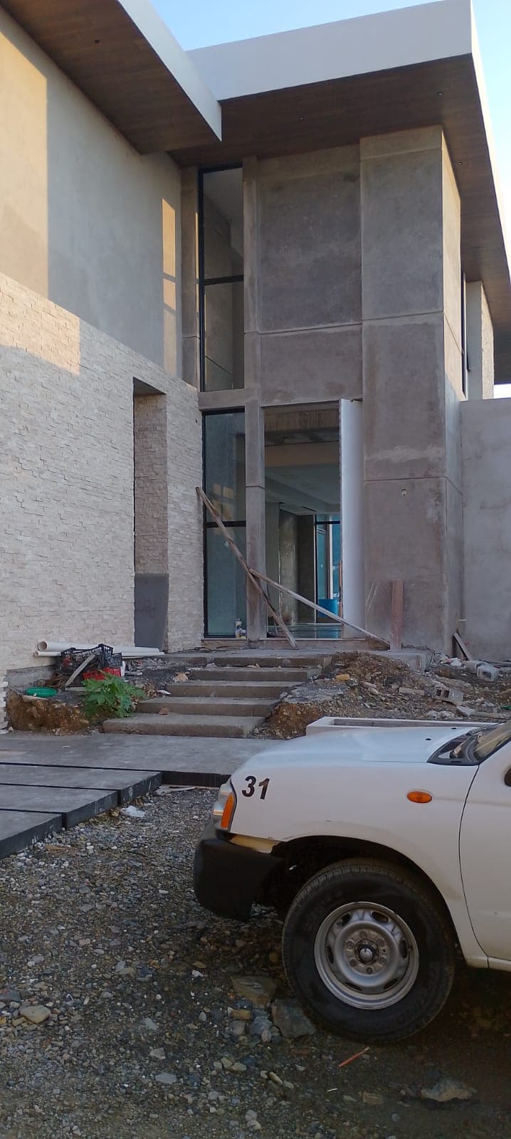 Entrance area with premium aluminum window installation
